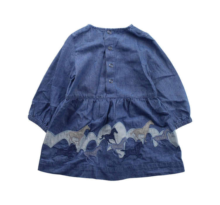 A Blue Long Sleeve Dresses from Stella McCartney in size 6-12M for girl. (Back View)