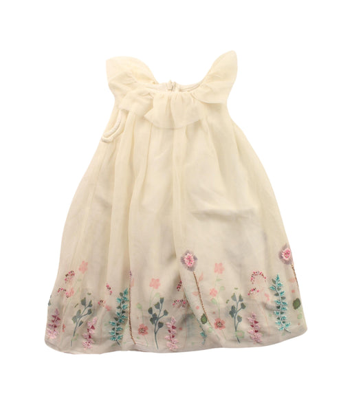 A White Sleeveless Dresses from Billieblush in size 6-12M for girl. (Front View)