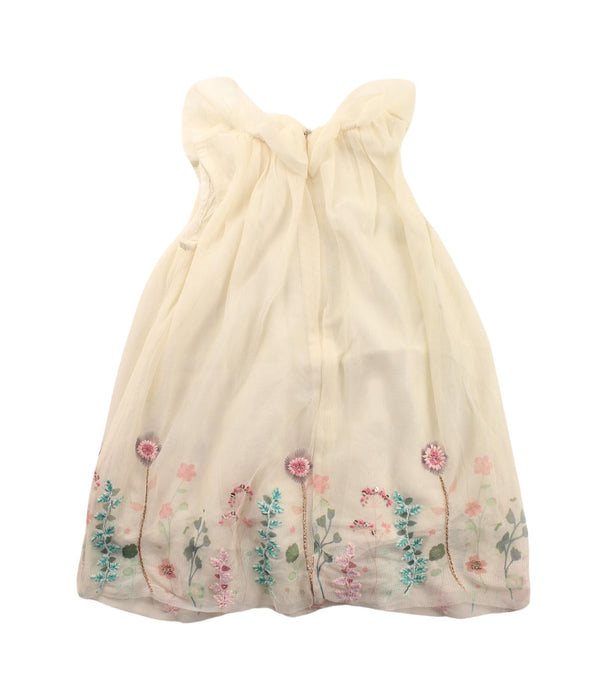 A White Sleeveless Dresses from Billieblush in size 6-12M for girl. (Back View)