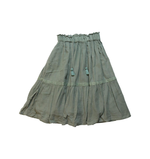 A Green Long Skirts from Bonheur du Jour in size 6T for girl. (Front View)