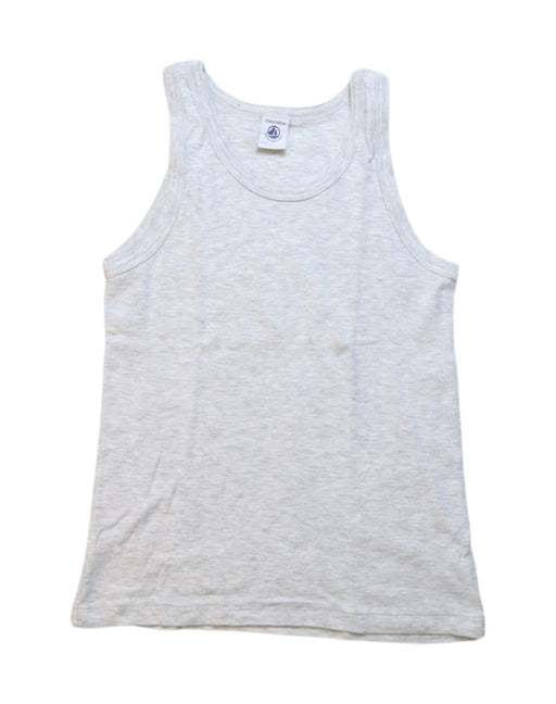 A Grey Sleeveless T Shirts from Petit Bateau in size 10Y for boy. (Front View)