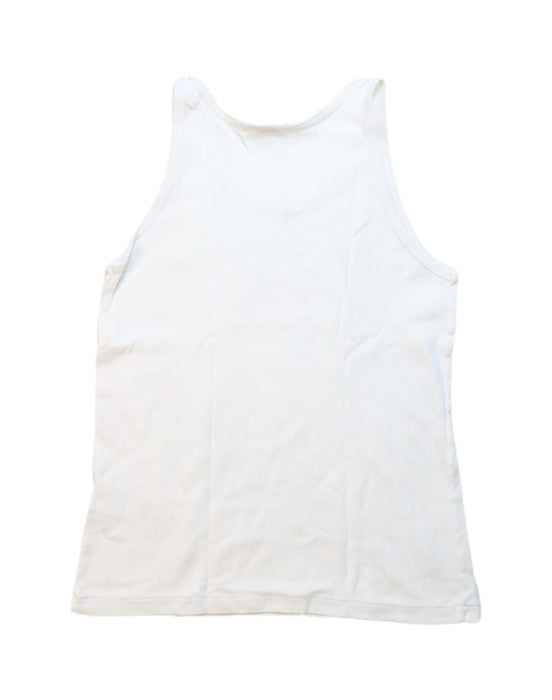 A White Sleeveless T Shirts from Petit Bateau in size 10Y for boy. (Back View)
