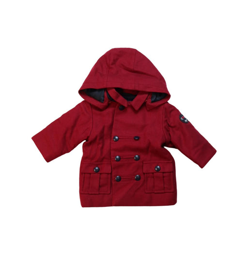 A Red Coats from Jacadi in size 3-6M for girl. (Front View)