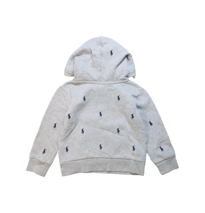 A Grey Hooded Sweatshirts from Polo Ralph Lauren in size 3T for boy. (Back View)
