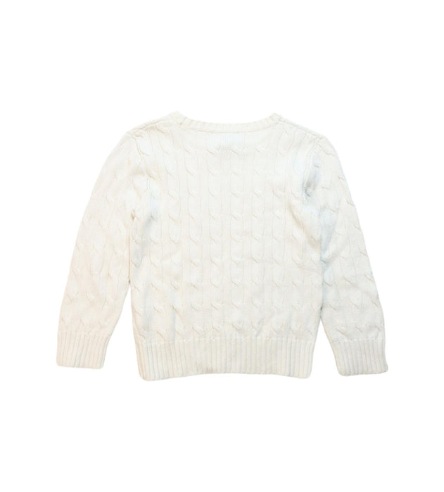 A Ivory Knit Sweaters from Polo Ralph Lauren in size 4T for boy. (Back View)