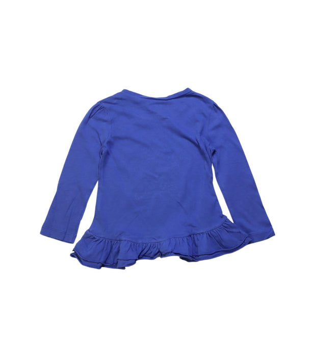 A Blue Long Sleeve Tops from Guess in size 4T for girl. (Back View)