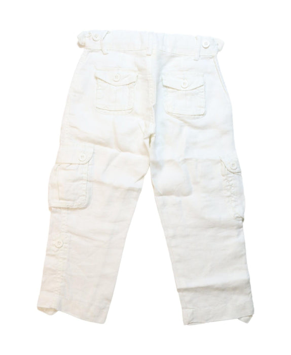 A White Casual Pants from Seed in size 2T for girl. (Back View)