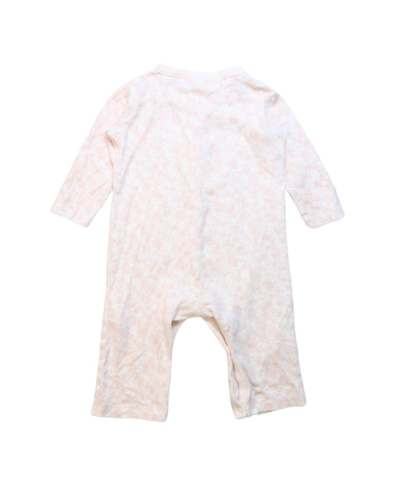 A Pink Long Sleeve Jumpsuits from The Little White Company in size 6-12M for girl. (Back View)