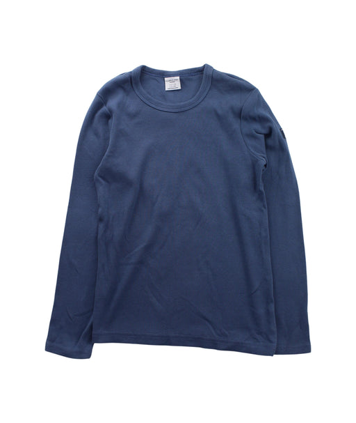 A Blue Long Sleeve T Shirts from Polarn O. Pyret in size 6T for boy. (Front View)