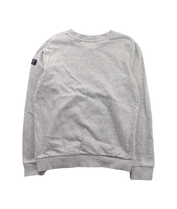 A Grey Crewneck Sweatshirts from Polarn O. Pyret in size 6T for girl. (Back View)