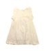 A White Sleeveless Dresses from Petit Bateau in size 4T for girl. (Front View)