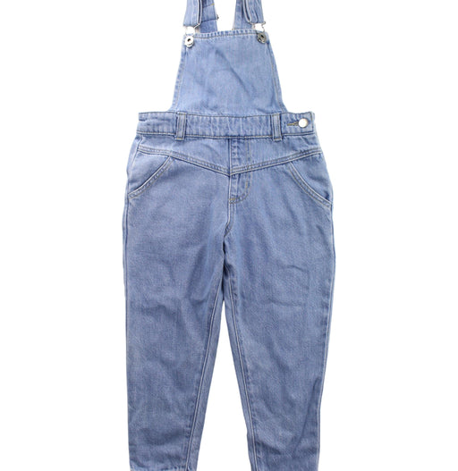 A Blue Long Overalls from Seed in size 3T for girl. (Front View)