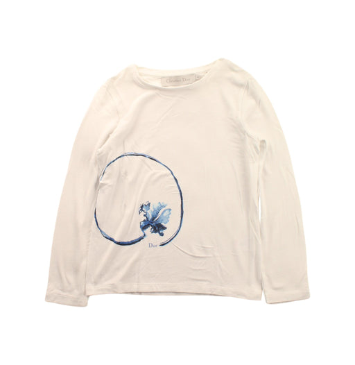 A White Long Sleeve T Shirts from Dior in size 4T for girl. (Front View)