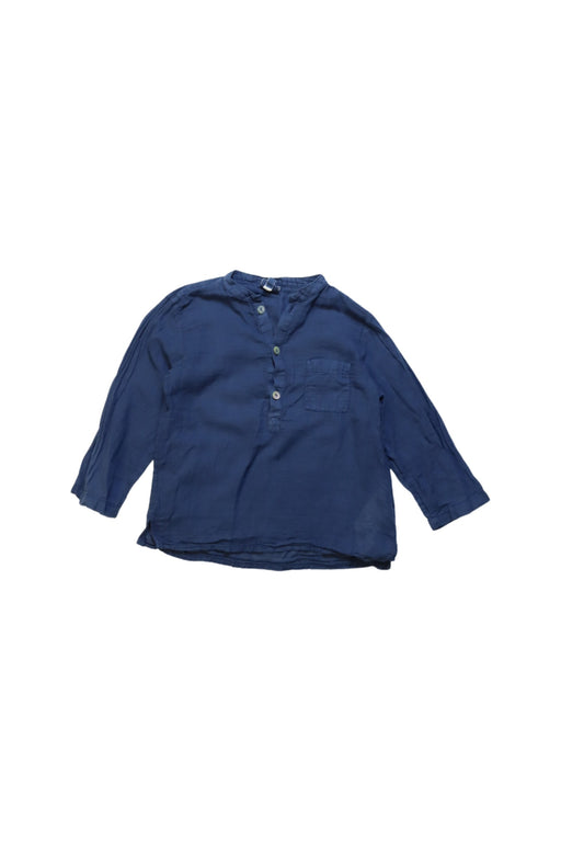 A Navy Long Sleeve Tops from Bonton in size 2T for boy. (Front View)