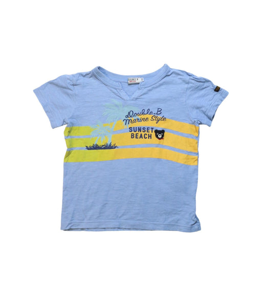 A Multicolour Short Sleeve Tops from Miki House in size 4T for boy. (Front View)