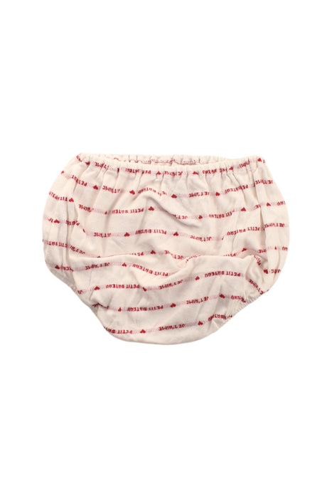 A White Bloomers from Petit Bateau in size 3-6M for girl. (Back View)