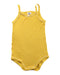 A Yellow Sleeveless Bodysuits from Petit Bateau in size 6-12M for girl. (Front View)