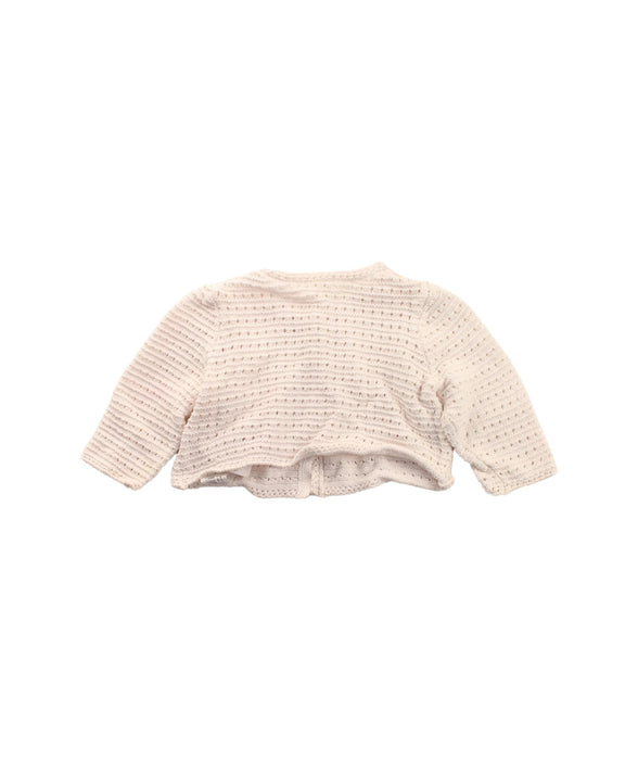 A White Cardigans from Gocco in size 6-12M for girl. (Back View)