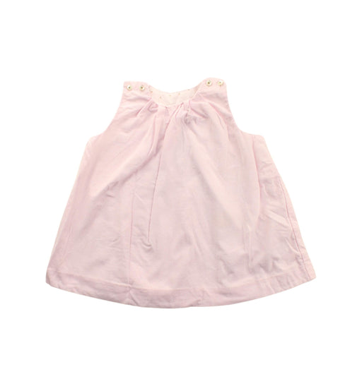 A Pink Overall Dresses from Jacadi in size 3-6M for girl. (Front View)
