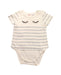 A White Short Sleeve Bodysuits from Seed in size 3-6M for boy. (Front View)