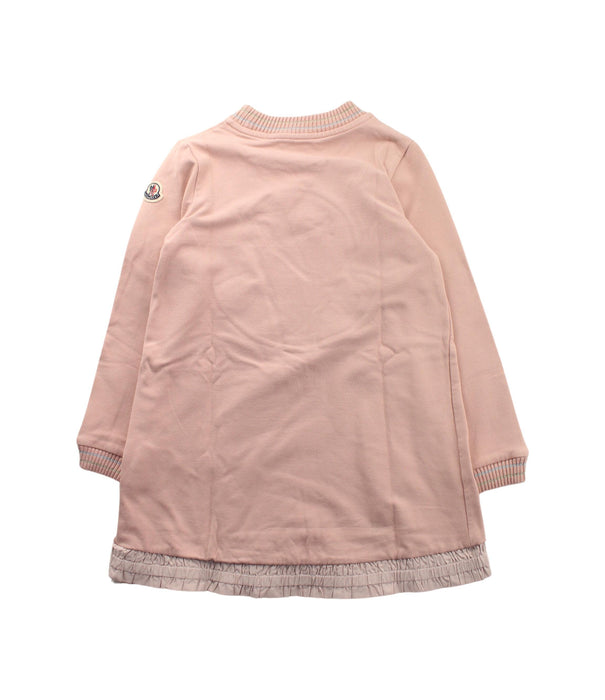 A Pink Sweater Dresses from Moncler in size 6T for girl. (Back View)