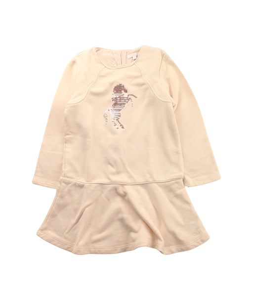 A Beige Long Sleeve Dresses from Chloe in size 3T for girl. (Front View)