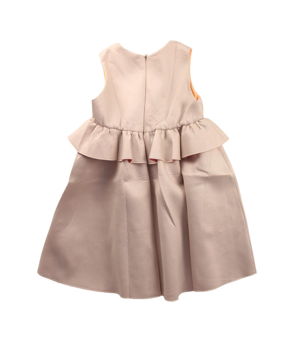 A Beige Sleeveless Dresses from Fendi in size 2T for girl. (Back View)