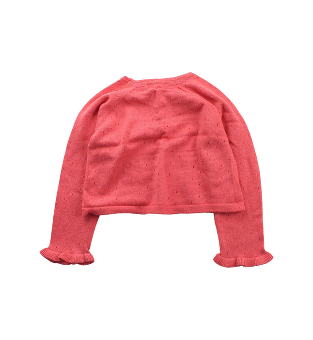 A Red Cardigans from Purebaby in size 3T for girl. (Back View)