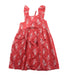 A Red Sleeveless Dresses from Purebaby in size 4T for girl. (Front View)