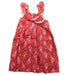 A Red Sleeveless Dresses from Purebaby in size 4T for girl. (Back View)