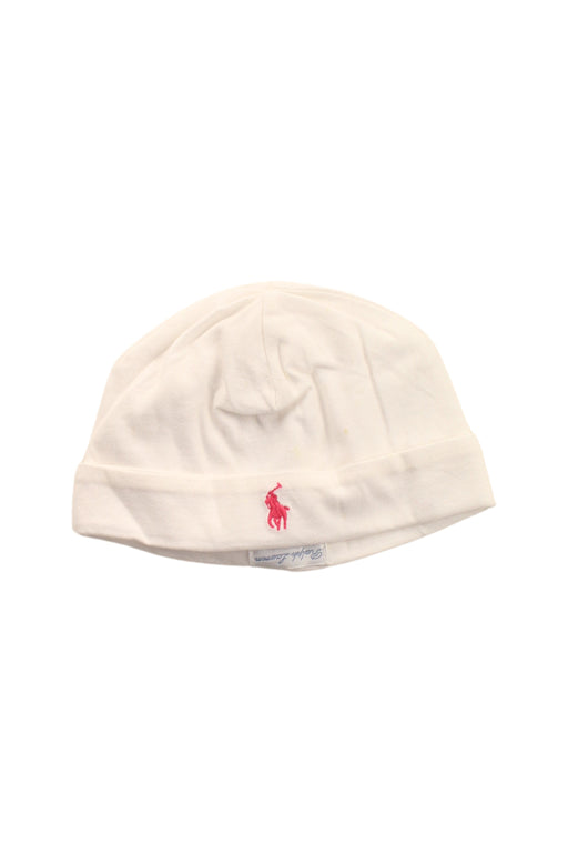 A White Beanies from Ralph Lauren in size 6-12M for girl. (Front View)