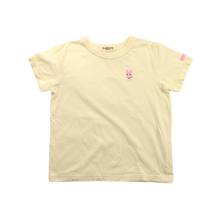 A Ivory Short Sleeve T Shirts from Miki House in size 5T for girl. (Front View)