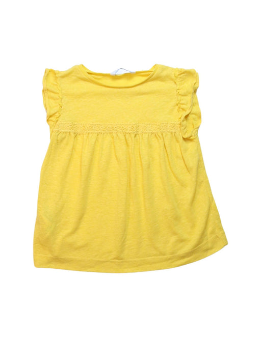 A Yellow Sleeveless Tops from Mayoral in size 7Y for girl. (Front View)