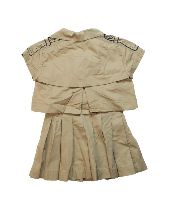 A Brown Short Sleeve Dresses from Burberry in size 3T for girl. (Back View)