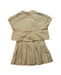 A Brown Short Sleeve Dresses from Burberry in size 3T for girl. (Back View)