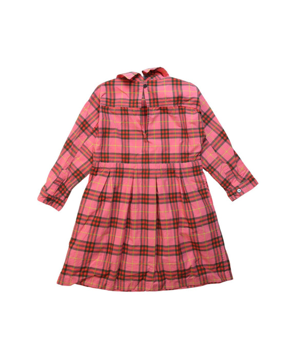 A Multicolour Long Sleeve Dresses from Burberry in size 3T for girl. (Back View)