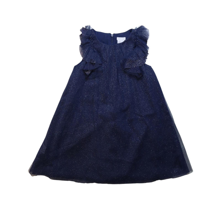 A Navy Sleeveless Dresses from Tahari in size 5T for girl. (Front View)