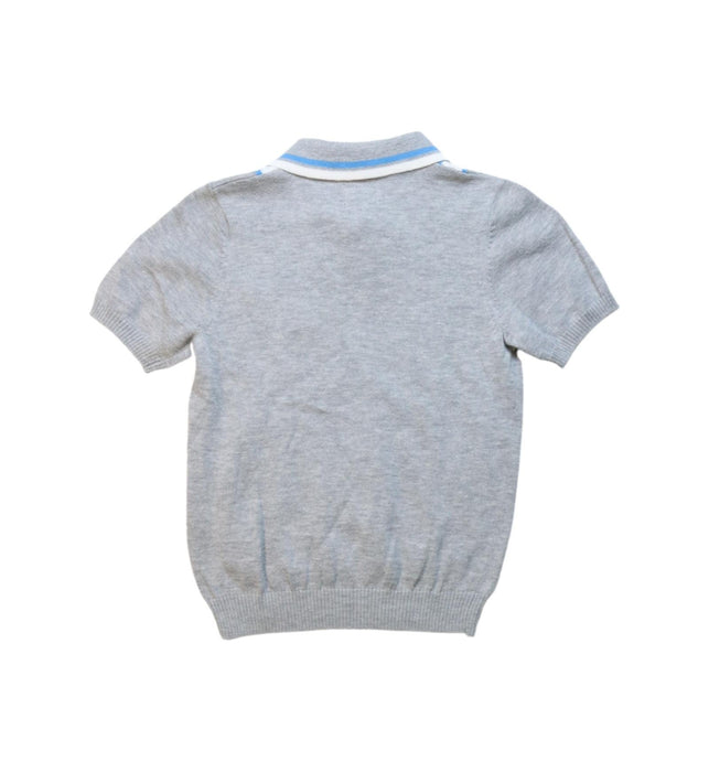 A Grey Short Sleeve Polos from As Little As in size 3T for boy. (Back View)