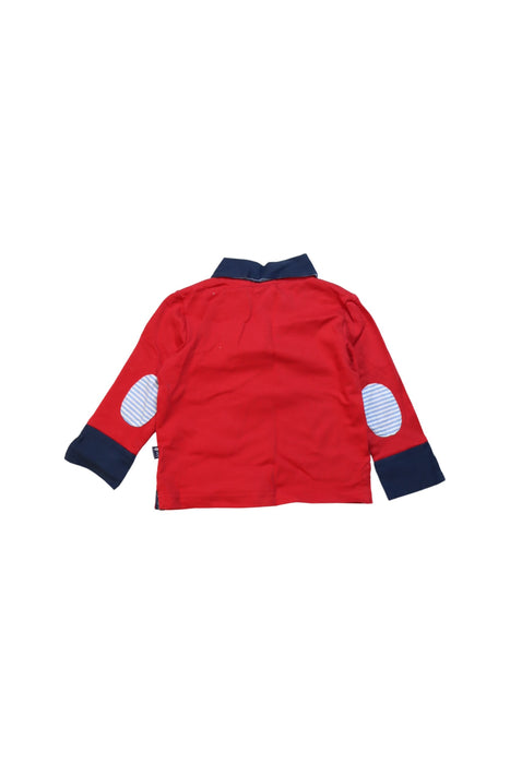 A Red Long Sleeve Polos from Jojo Maman Bébé in size 6-12M for boy. (Back View)