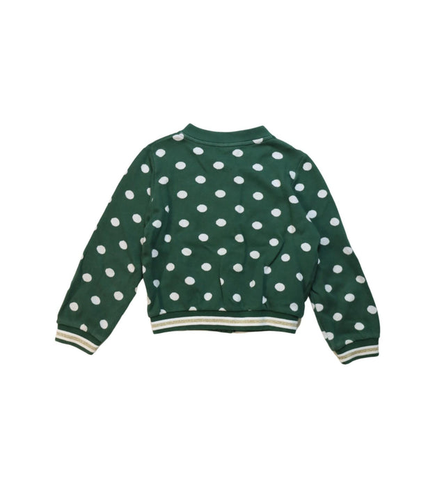 A Green Cardigans from Petit Bateau in size 4T for girl. (Back View)