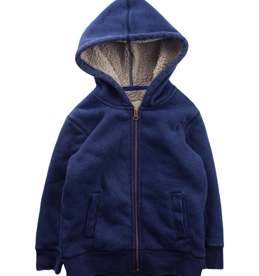 A Blue Zippered Sweatshirts from Boden in size 4T for boy. (Front View)