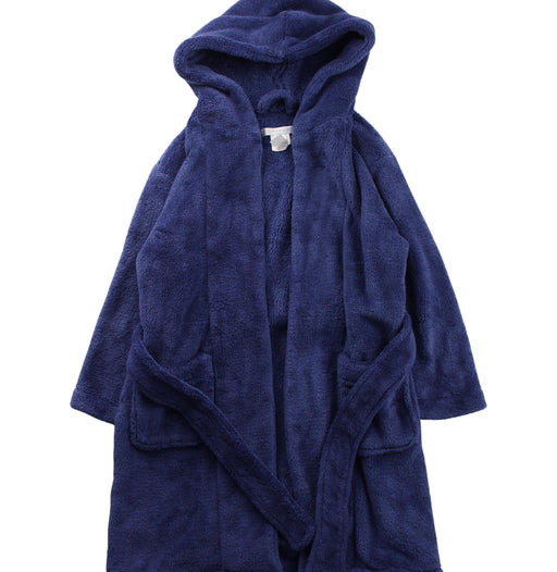 A Blue Bathrobes from Pottery Barn in size 4T for boy. (Front View)