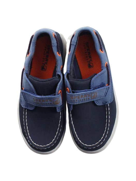 A Blue Sneakers from Sperry in size 5T for boy. (Back View)