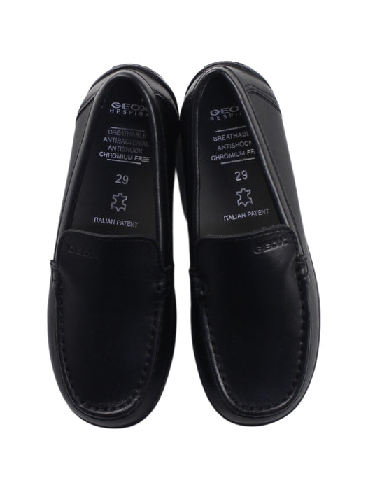 A Black Slip Ons from Geox in size 5T for boy. (Back View)