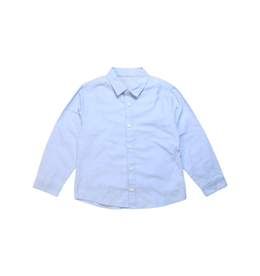 A Blue Long Sleeve Shirts from Chateau de Sable in size 4T for boy. (Front View)