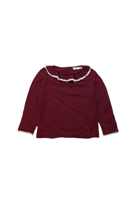 A Red Knit Sweaters from Knot in size 3T for girl. (Front View)