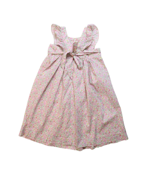 A Multicolour Sleeveless Dresses from Cyrillus in size 6T for girl. (Back View)