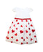 A White Short Sleeve Dresses from Monnalisa in size 3T for girl. (Back View)