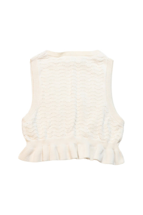 A Beige Sleeveless Tops from Gingersnaps in size 4T for girl. (Back View)