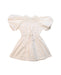 A Beige Short Sleeve Dresses from Gingersnaps in size 4T for girl. (Front View)